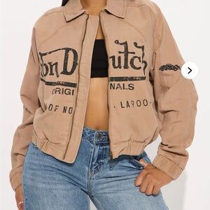 Von Dutch tan utility jacket